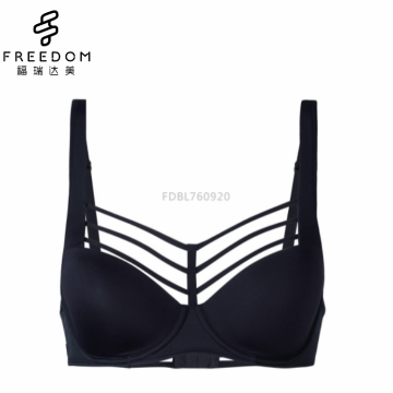 2017 novo design sexy underwire modelo levemente forrado com tiras de sutiã de calcinha feminina confortável